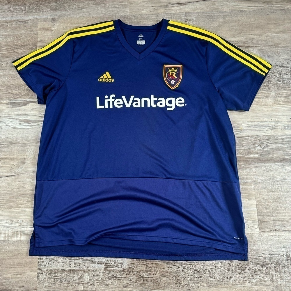 Real Salt Lake Adidas MLS Soccer Jersey
Navy blue red yellow white 
 XXL 25x32 - Picture 3 of 6